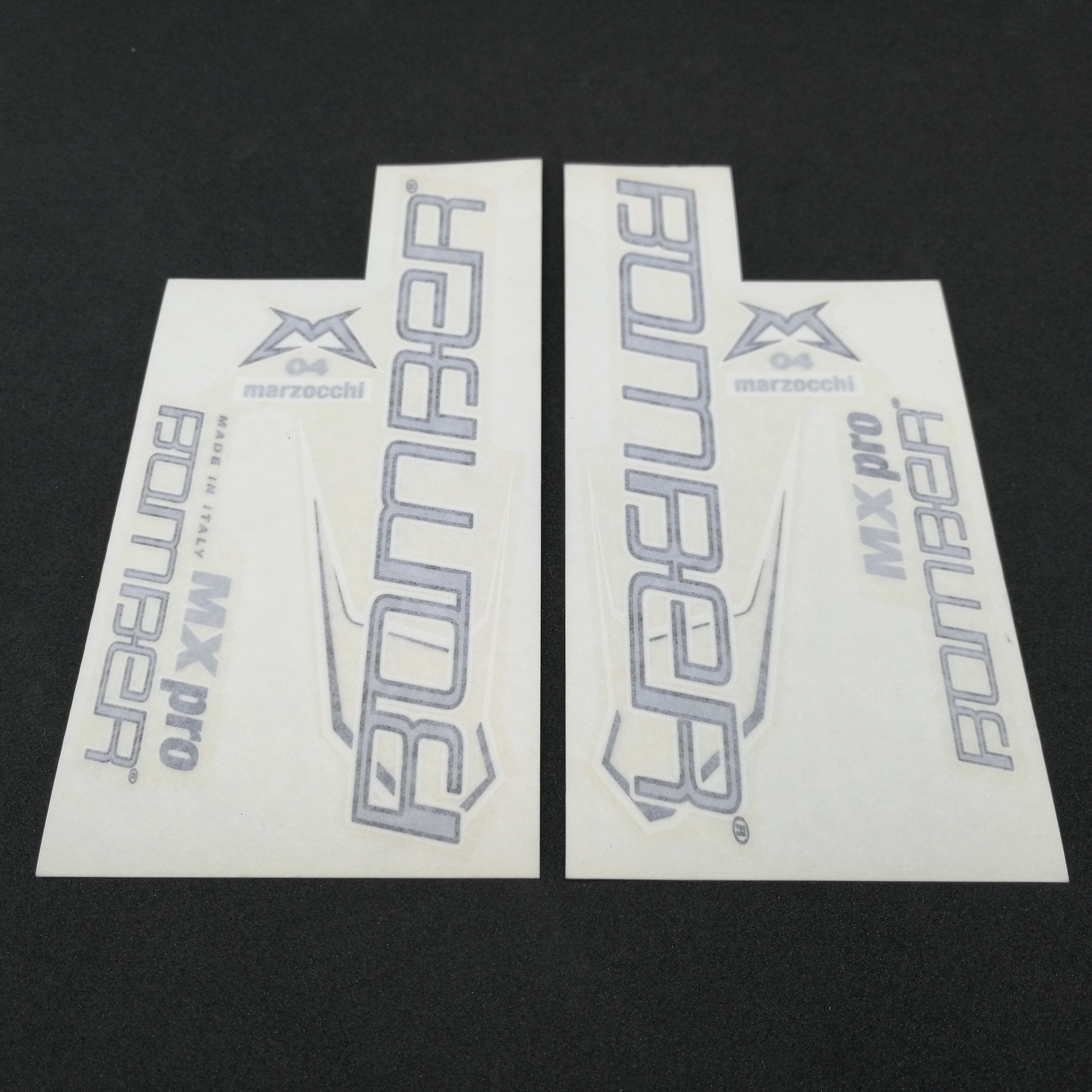 RH+LH LABELS MXPRO 04- SILVER - BSB Bicycle Suspension Berlin