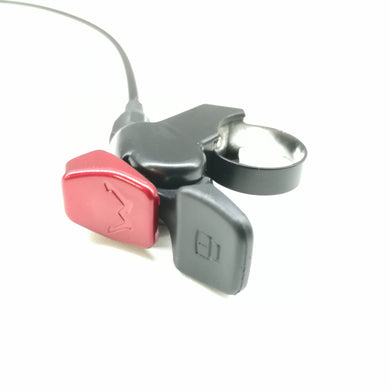 The Marzocchi Bomber REMOTE CONTROL HANDLEBAR GROUP LO/LR is designed specifically for the 320 22 33 44 Corsa model, providing precise control and improved performance for riders from '09-'11.